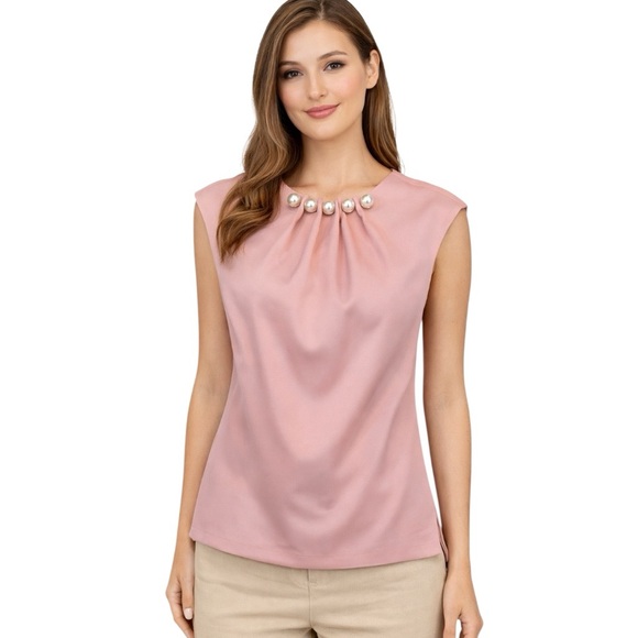 Ted Baker London Tops - Ted Baker London Camble Pink Pearl Top Size 0 XS